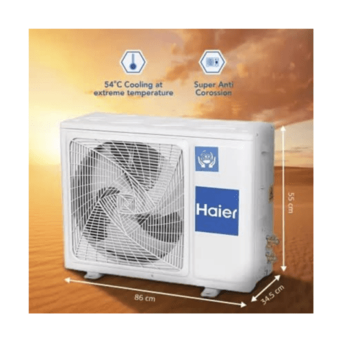 Haier Turbo Cool Plus 2023 Model 1 Ton 2 Star Split Extreme Temperature Cooling,Micro Antibacterial Filter AC - White (HS12T-TQS2BE-FS/HU12-2BE-FS, Copper Condenser) - Image 2